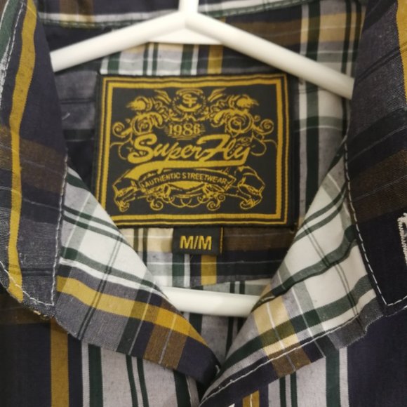 SuperFly casual button down long sleeve shirt. Size medium. - Picture 3 of 5